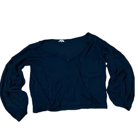 Pol Balloon Sleeve Crop Layering Top - Picture 1 of 8